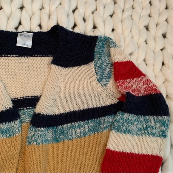 🎉HP🎉 Bedford Fair Striped Cardigan Large - Picture 5 of 7